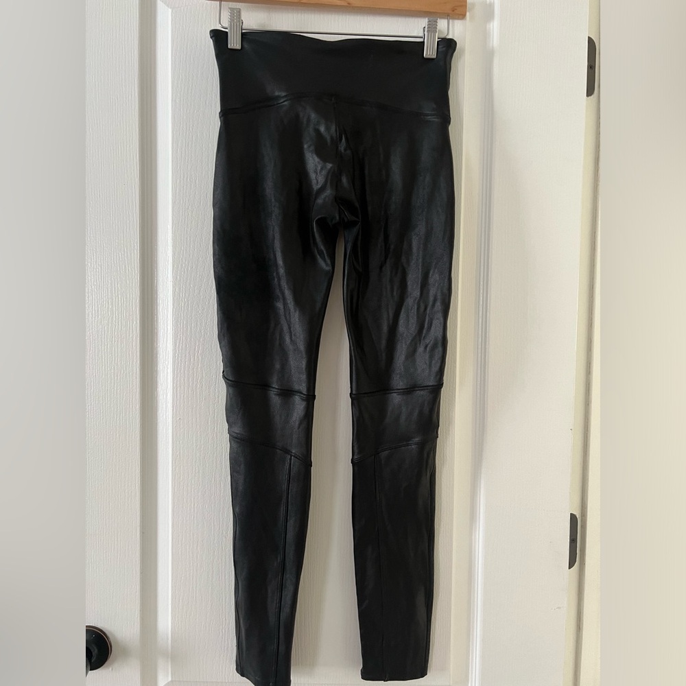 Spanx Vegan Leather Moto Leggings